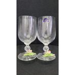 12CM 2'li Bohemia Kristal Şeffaf Kadeh Bardak Kahve Yanı Capodimonteli