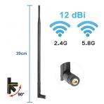 12Dbi 39Cm Anten Rp Sma Erkek 2.4Ghz 5.8Ghz Dual Band Rf Gsm Wifi Sinyal Kuvvetlendirici 2G 3G 4G