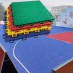 12in/1ft Açık Hava Spor Sahası Karoları Matı, Basketbol Masa Tenisi Spor Alanı Oyun Alanı Birbirine Geçen Döşeme Karoları, Giriş Garaj Kapısı Modüler Döşeme Pedleri,Red-1 piece