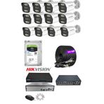 12'li 5MP 1TB IP Kamera Seti | PoE | Hikvision NVR | İç/Dış Mekan | Gece Görüş | Ses Kayıt | Mobil İzleme HDD Full Set