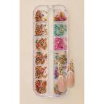 12Li İnce Küçük Boy Kuru Çiçek Tırnak Süsleme Nail Art Çiçek Wn-519