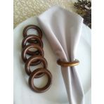 12'li Kahverengi Vintage Ahşap Halka Peçete Yüzüğü