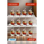 12'li Kavanoz Bardak 12'li Pipet Hediyeli Set Model Kokteyl Soğuk Kahve Meşrubat Bardak Seti 350 ml
