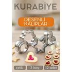 12'Li Kurabiye Kalıbı Seti Profesyonel Şef Paslanmaz Çelik | Mutfak Sanatınızın Vazgeçilmezi