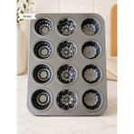 12'li Mini Kek Kalıbı - 12'li Karışık Desenli Muffin & Cupcake Kalıbı - Elçi Home