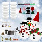 12'li Paket Noel Kardan Adam El Sanatları, Kendin Yap Kardan Adam Seti, Bir Kardan Adam Yapın Kış İç Mekan Dekorasyonları, Yaratıcı Hava Kuru Modelleme Kili, Noel Etkinlikleri Kardan Adam Yapımı Kiti