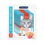 12li Yetişkin Kedi Yaş Maması Ton Balığı & Karides Premium Kalite 12 x 70 gr