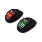 12M. Led 12V Iskele / Sancak Feneri Takım Siyah . Seyir Feneri Siyah