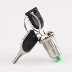 12MM Metal 2 Pin Anahtar Kontrollü Buton Panel Montaj On Off 1A Ac 250V Güvenlik Kilit Elektronik