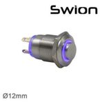 12Mm Metal Led'Li Yaylı Buton 12-24 V Ac-Dc (Kalıcılı Değildir) Turuncu