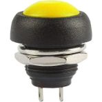 12MM PBS-33B 2 Pin Push Buton Sarı On Off 1A 250V Mini Yuvarlak Su Geçirmez Anahtar Momentary Switc
