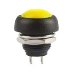 12MM PBS-33B 2 Pin Push Buton Sarı On Off 1A 250V Mini Yuvarlak Su Geçirmez Anahtar Momentary
