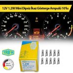 12V 1.2W Gösterge Ikaz Ampulü Mini Dipsiz Trifa 10'Lu Paket 01702 (457956287)