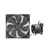 12V 120mmx25mm 4.7 inç Küçük Çift Bilyalı Rulman Pencere Fanı IP44 Nem Geçirmez PC Kasa Fanlar Ayarlanabilir Hız Kontrol Cihazı ile 3V-12V 1000-3000RPM Kompakt Alanlar için