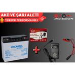 12V 24AH JEL AKÜ VE 3 AMPER HIZLI ŞARJ ALETİ