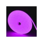 12V 5 Neon LED Şerit Işık | Prize Tak Çalıştır | Anahtarlı Fişli 1.5m Kablo | Esnek Silikonlu LED - Mor