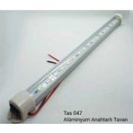 12V 50CM ALÜMİNYUM GÖVDE ANAHTARLI LED TAVAN LAMBA BEYAZ