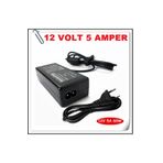 12v 5a - 12 Volt 5 Amper Adaptör Plastik Kasa Akım Korumalı Adaptör 2 Metre Kablolu 5.5mm 2.5mm