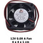 12V Dc 0.09A Brushless Soğutucu Fan 4X4X1 cm Kasa Dvr Modem 3D Yazıcı Step Motor Uyumlu Minik Fan