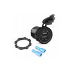 12V Dual USB Araç Şarj Soketi 5V 1A 2.1A Çift USB Ledli Su Geçirmez Şarj Adaptörü Oto