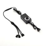 12V Fan Güç Kaynağı Bilgisayar için PC Fan Denetleyicisi 100-240v AC - 3 ila 12v DC Ayarı 36W Çıkış Fan Hızı için 4X 3pin veya 4pin Splitter Kablosu Hava Akımı Gürültüsünden Sessizliğe