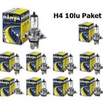 12V H4 55W HALOJEN AMPUL 10 ADET NARVA GERMANY