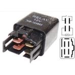 12V Kizdirma Ve Far Rölesi 4 Uçlu (Siyah)