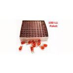 12V T10 W5W Dipsiz Park Gösterge Ampulü 100 Adet Turuncu Dipsiz
