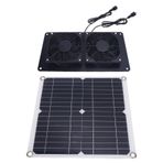 12W 18V güneş Enerjili çift Metal Kabuk Fan Kiti, Monokristalin güneş Paneli Emme Egzoz fanları, Tavuk Kümesleri, Seralar, Kulübeler, Köpek Evleri, Havalandırma, tıkaç Ve Oyun