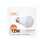 12W Enerji Tasarruflu Led Ampul - Beyaz Işık