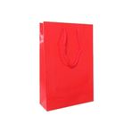 12x17 Cm Kırmızı Düz Renk Tutma İpli 25 Li Karton Çanta