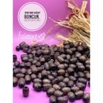 12X8 mm Oval Makarna Ahşap Boncuk Burgulu Kovan (50 Gram 114 Adet) Delik Çapı 3 mm Makrome Takı Kahverengi Renk