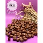 12X8 mm Oval Makarna Ahşap Boncuk Burgulu Kovan (50 Gram 114 Adet) Delik Çapı 3 mm Makrome Takı - Taba - Kahve