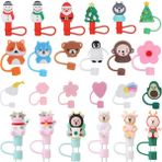 13-1 Adet Yeni Stil Silikon Saman Stoper Noel Baba Kardan Adam Yeniden Kullanılabilir Toz Kapağı Cam Bardak Stoper Kapak Noel Mutfak Aksesuarları (Yurt Dışından) - Renkli - Water Bottle