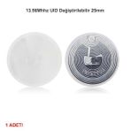 13.56Mhz UID Değiştirilebilir 25mm Rfid Etiket Nfc Okunabilir Yazılabilir Göstergeç 13.56 Mhz