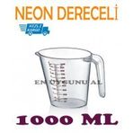 13 Adet Portatif Neon Dereceli Ölçü Kabi 1000 Ml