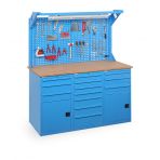 13 Çekmeceli Dolaplı Takım Asma Panolu Çalışma Tezgahı -1850 Mm