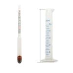 13 cm Kısa Form Dansimetre 0-100 Derece Etil Alkol-Su Karışımı Ölçüm Seti - 25ml Mezur
