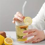 13 Parça Cam Pipet Seti – 12 Adet Cam Pipet + 1 Adet Temizleme Fırçası Yıkanabilir Antibakteriyel Smoothie Kahve Meşrubat Her Türlü İçecek İçin