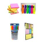 13 Parça Kırtasiye Seti ( Renkli Tükenmez Kalem + Post-It + Fosforlu Kalem + A4 Post-It Seti HBCV00004BAOPR