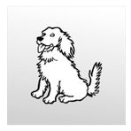 130 cm Sevimli Köpek Folyo Sticker