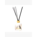 130 ml Degrade Beyaz Cam Şişe Bambu Çubuklu Black Orchid Oda Kokusu