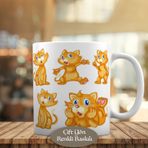 1308-942 Mavi Gözlü Sevimli Pisicik Kedi Kupa Bardak