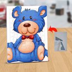 130824165 Mavi Sevimli Ayıcık 99 Parça Puzzle Yapboz Tablo
