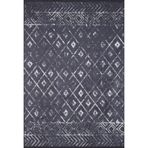 130x190 cm GomezPalacio Siyah Modern Yün El Dokuma Modern Geometrik Etnik Eskitme Desenli Boho Oturma Odası Salon Yolluk Koridor Mutfak Halısı