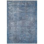 130x190 cm Gulistan Mavi Modern Yün El Dokuma Modern Geometrik Etnik Eskitme Desenli Boho Oturma Odası Salon Yolluk Koridor Mutfak Halısı