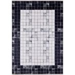 130x190 cm Jukovski Gri Geometrik Yün El Dokuma Modern Geometrik Etnik Eskitme Desenli Boho Oturma Odası Salon Yolluk Koridor Mutfak Halısı
