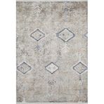 130x190 cm Villahermosa Bej Modern Yün El Dokuma Modern Geometrik Etnik Eskitme Desenli Boho Oturma Odası Salon Yolluk Koridor Mutfak Halısı