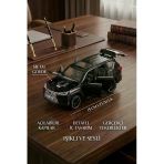 1:32 Ölçek Metal Model Araba Lx600 Lüks Suv Jip - Işıklı Sesli Çek Bırak - Siyah
