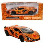 1:32 Sesli ve Işıklı RMZ Hobby Keith Haring Serisi Die Cast Çek Bırak Model Araba - Turuncu Mclaren 600lt